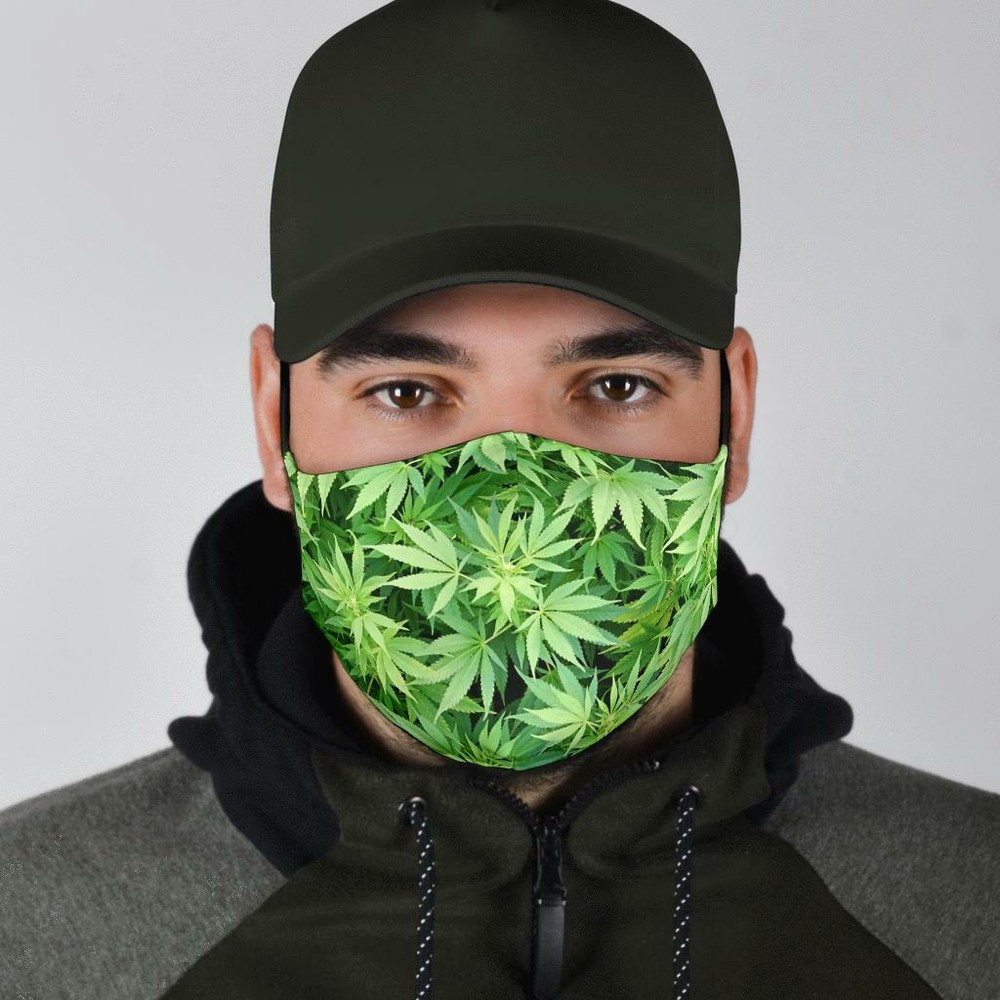 Dank Master Green Weed Leaf Face Mask
