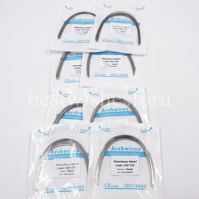 1xDental Orthodontic Stainless Steel Ovoid Upper/Lower Arch Wire Rectangular