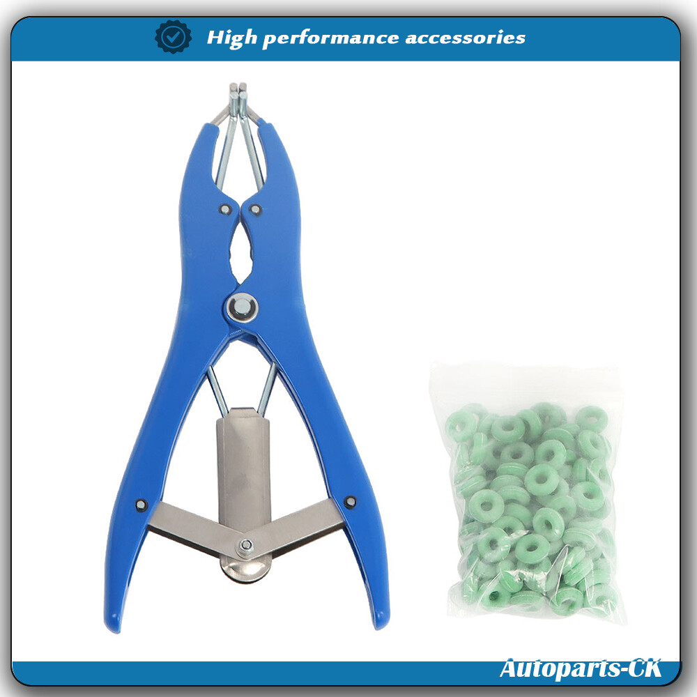 Elastrator Plastic with 100 Rubber Rings Castration Plier Applicator Livestock
