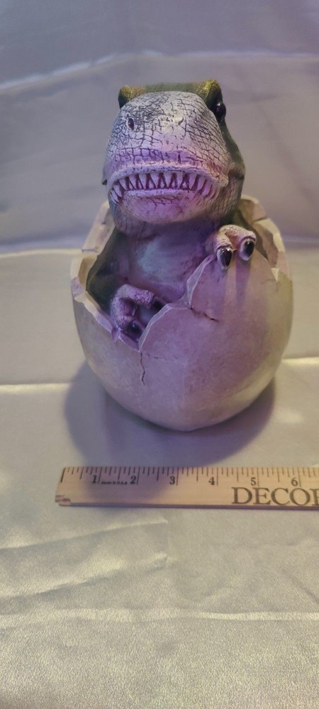 Baby Tyrannosaurus Rex Dino Egg Statue