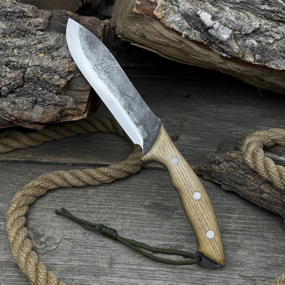 Forged Hunting Knife. Razor Sharp Blade (Fixed Blade). Tools for Camping.