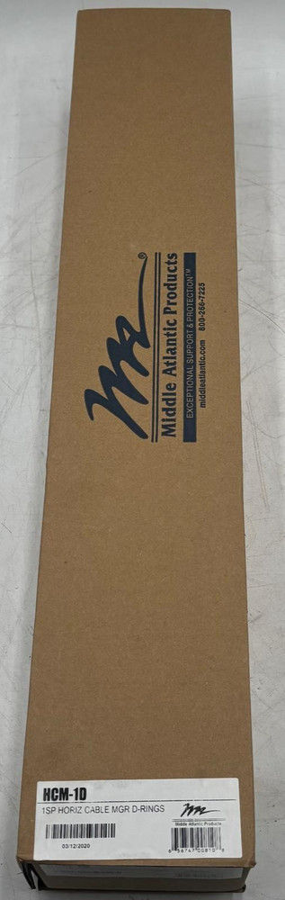MIDDLE ATLANTIC HCM-1D 1SP HORIZONTAL CABLE MGR D-RINGS