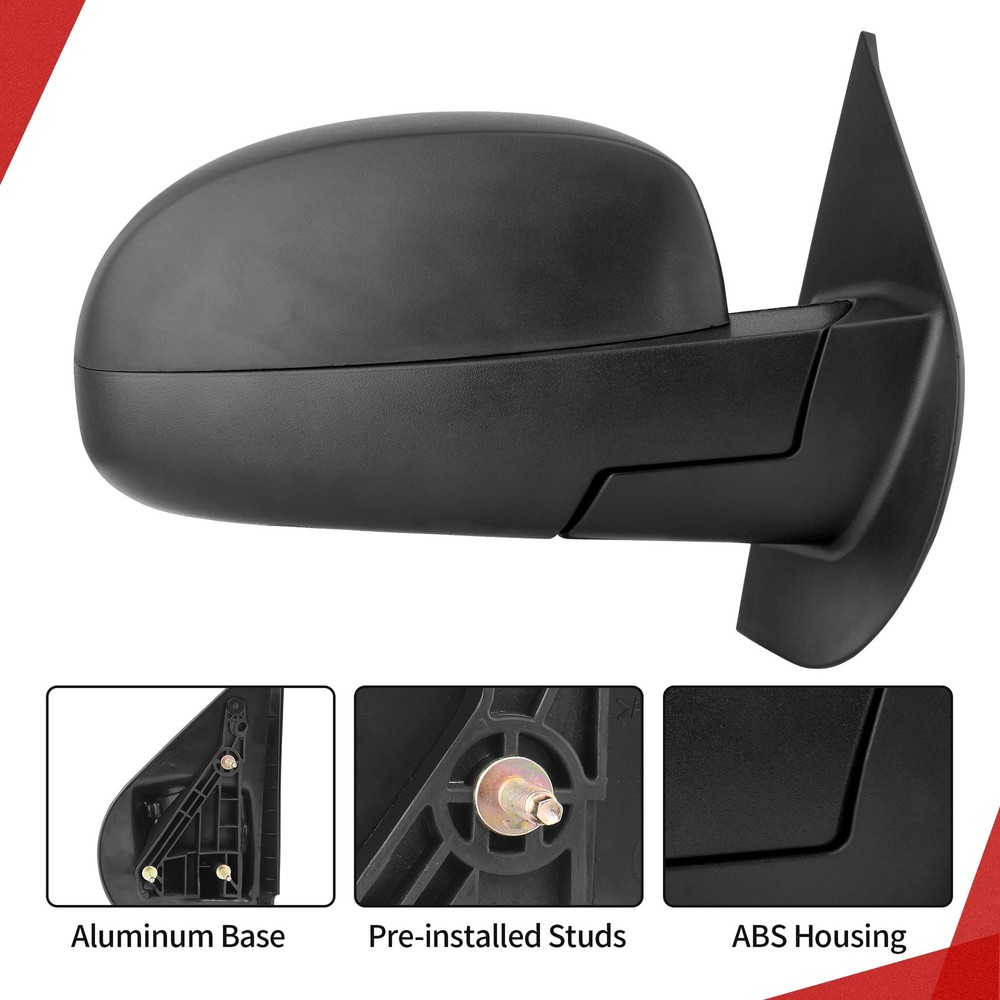 YITAMOTOR Towing Mirrors Compatible with 2007-2013 passenger side, Black