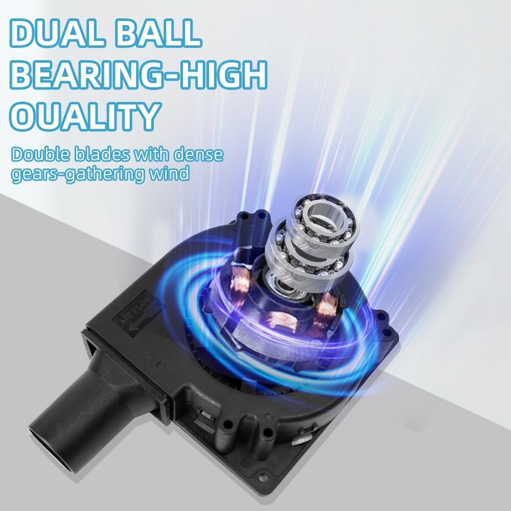 WHTech 120mm x 32mm Blower Fan with LED Voltage Display Speed Controller, 110...