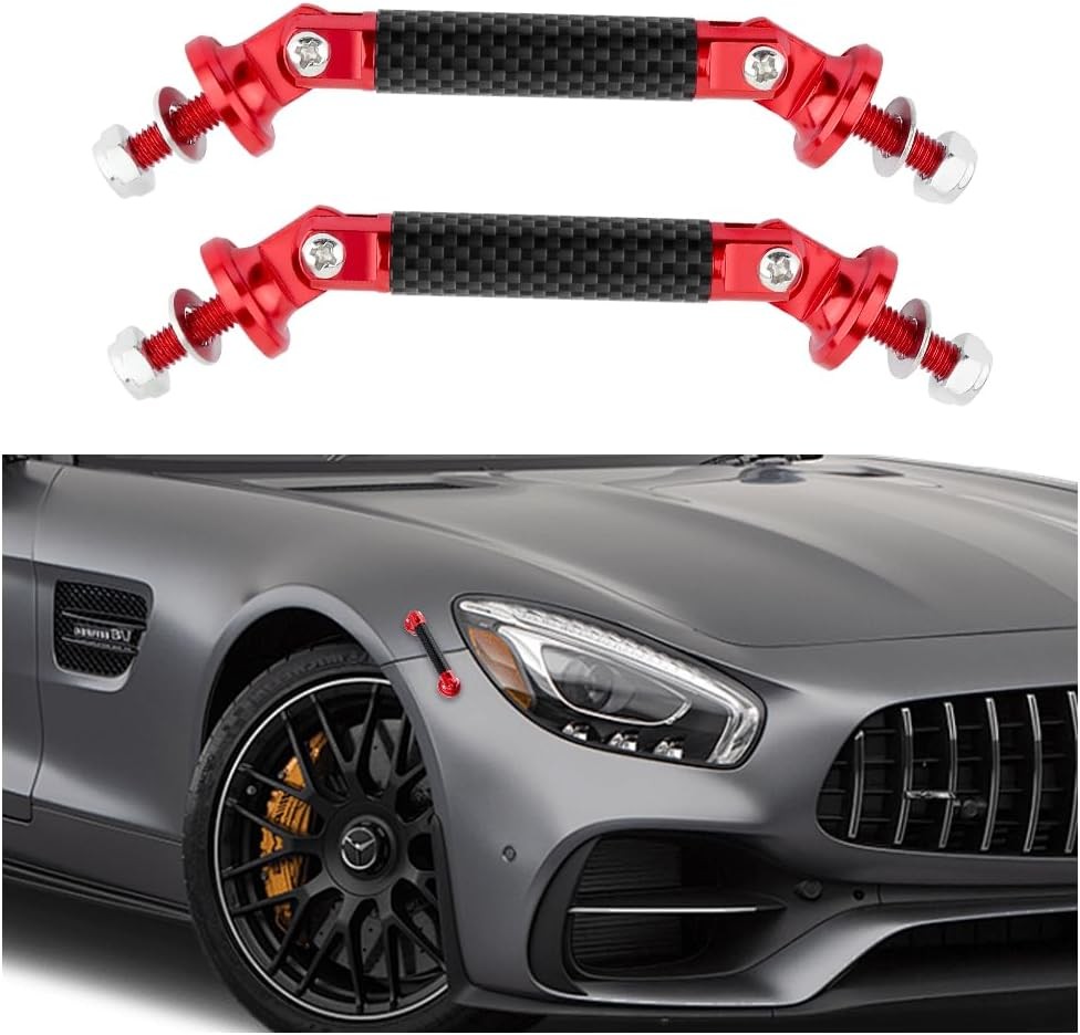 2PCS Quick Release Fasteners, Adjustable Quick Release Color: Carbon Fiber Red