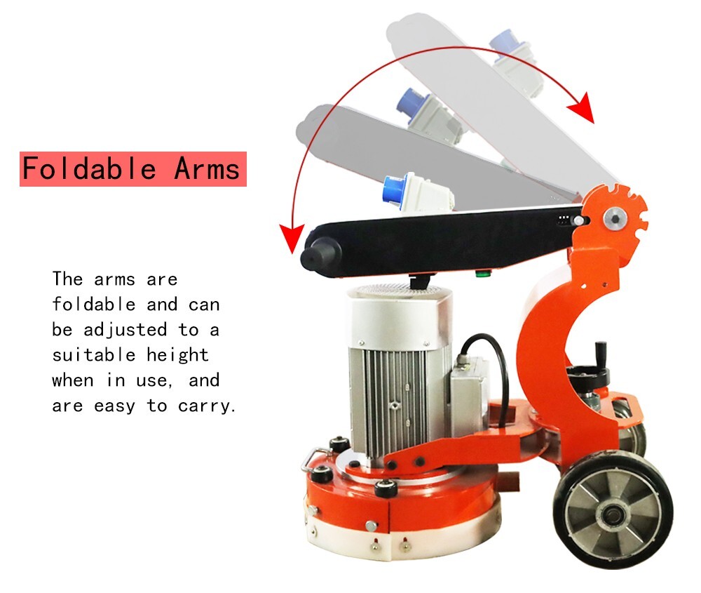 TECHTONGDA® Concrete Floor Grinder 220V Foldable Design Polish Trimm Machine