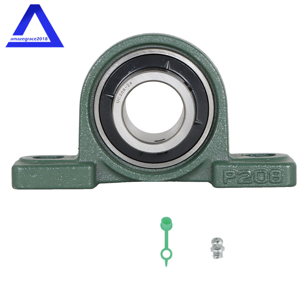 2Pcs UCP208-24 1-1/2 Bore Solid Base Pillow Block Bearing Self Aligning 2 Bolt