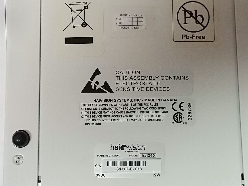 HaiVision Oscar H.264 MPEG-4 AVC 16 kbps to 1.5 Mbps Video Decoder.