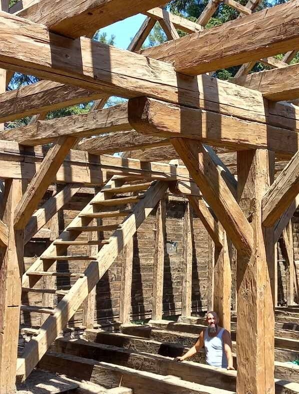 Historic Beam and Post Frame for Chalet