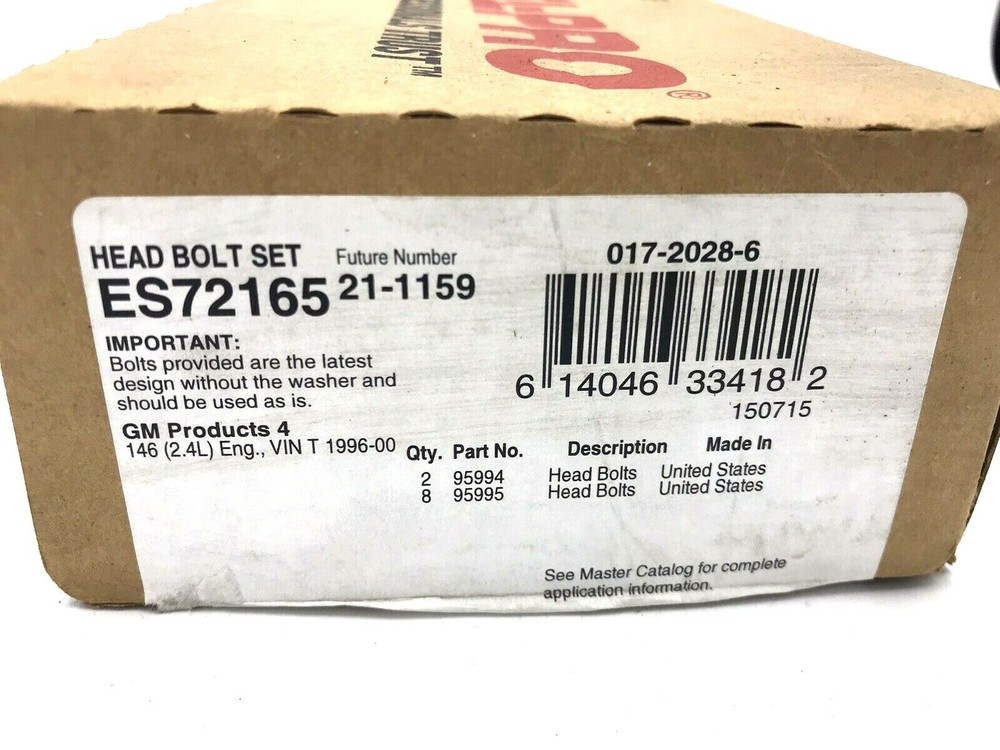 Fel-Pro ES72165 Stretch Head Bolt Set