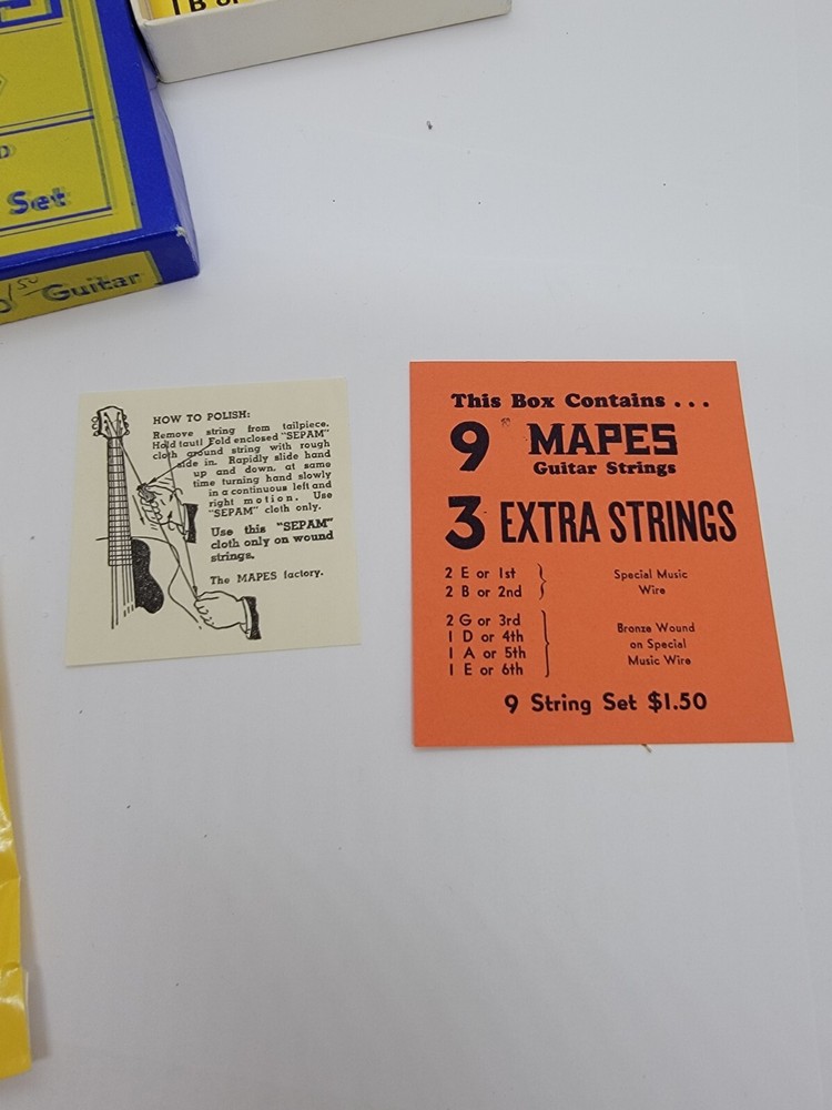 Mapes Bronze Wound Guitar Strings Old New stock