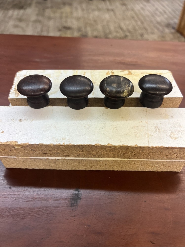 19thC Mahogany Wooden Knobs