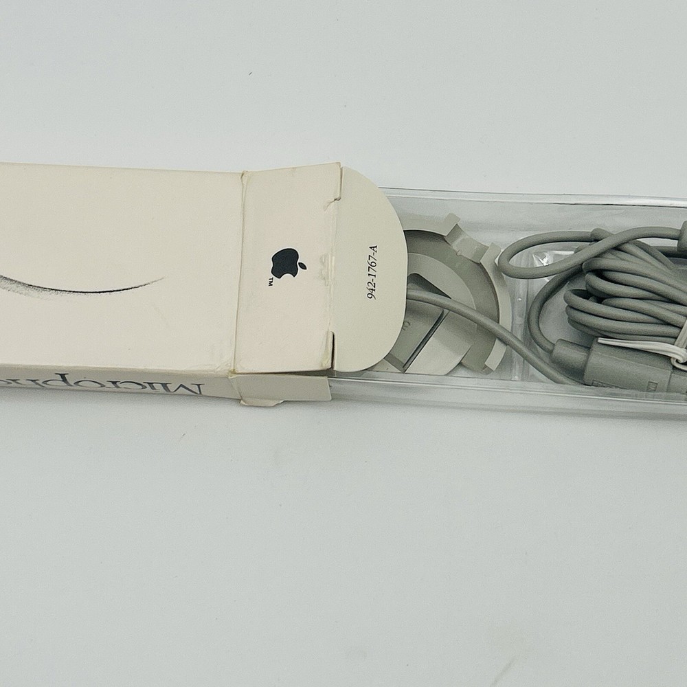 VINTAGE 1990 Apple Microphone Original Box Apple Computer Mic Electronics NEW