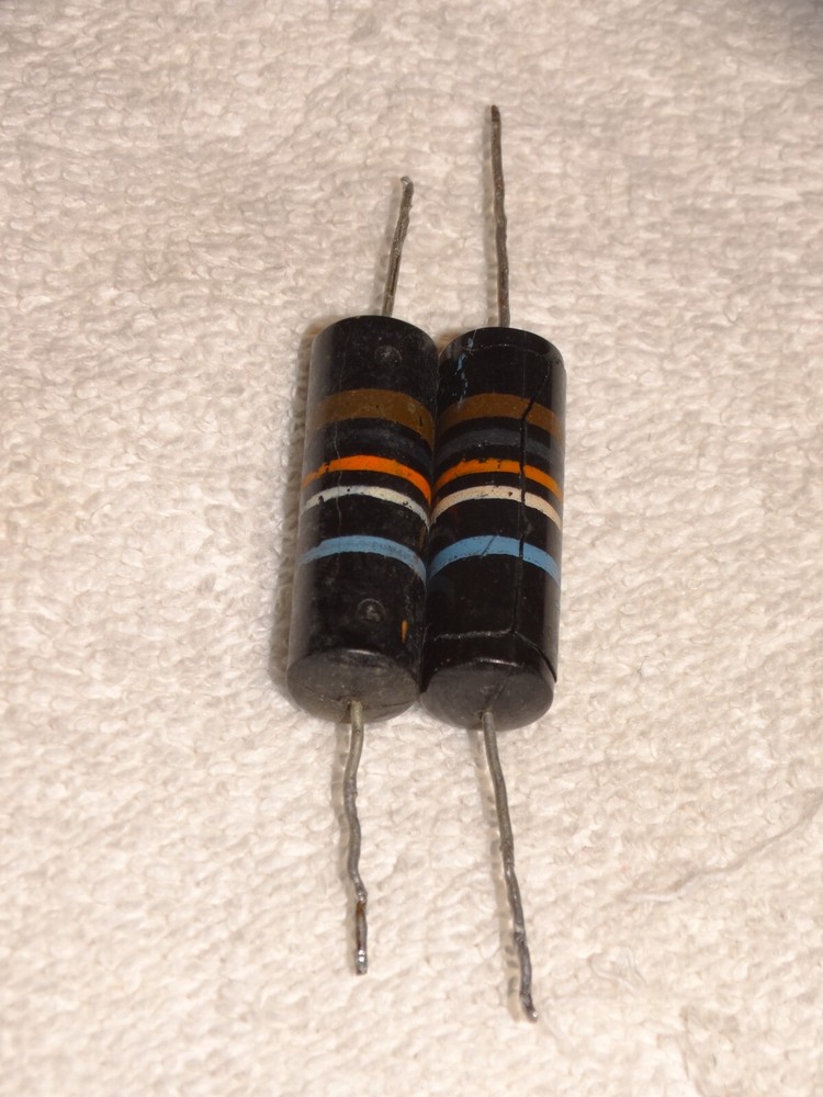 2 - Vintage Sprague Bumble Bee Capacitor Pulls *.01 600 volt* #3 *Tone Cap*