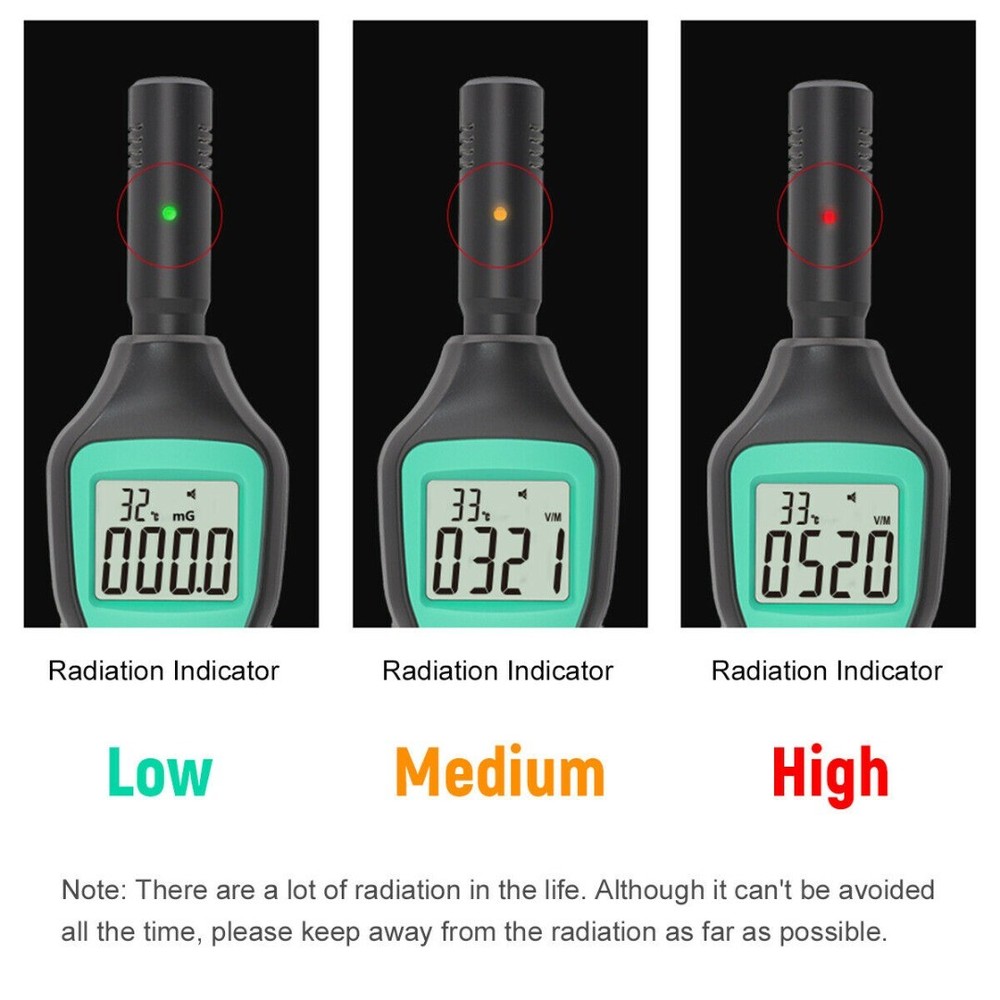 Handheld High Precision Electromagnetic Radiation Detector Tool EMF Meter