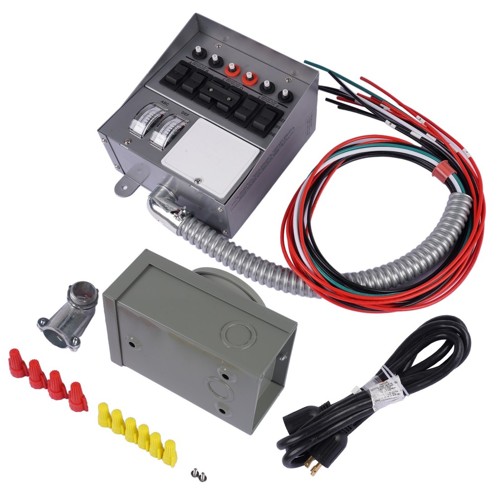 30 Amp 6-Circuit Pro/Tran Transfer Switch Kit for Generators 7500 Watts