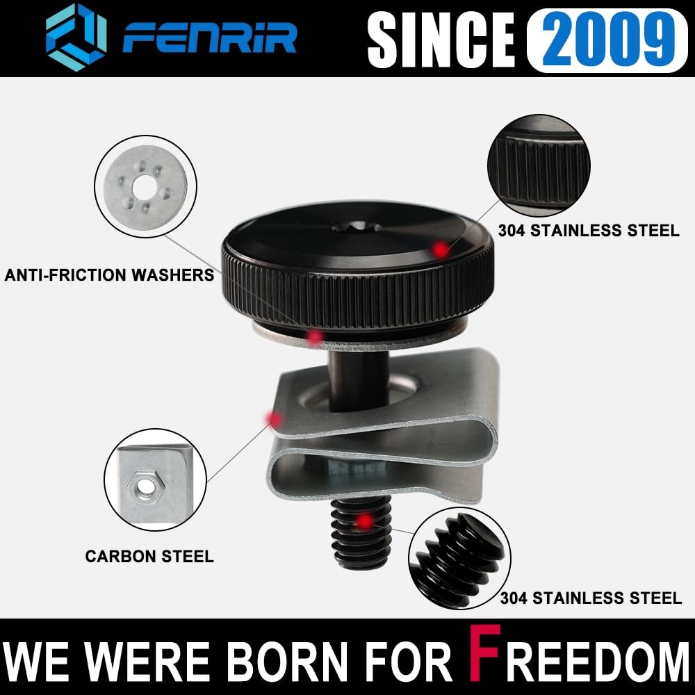 FENRIR Motorcycle Saddlebag Locks Security Bolt Knobs Fasteners Hardware Kit 304
