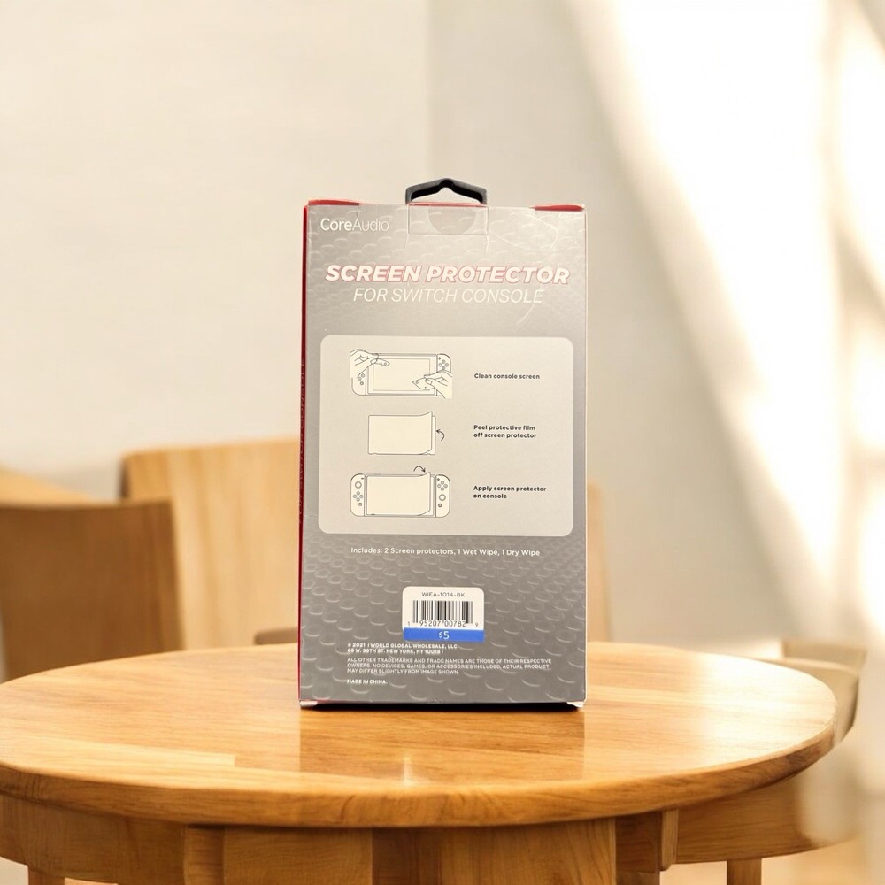 CoreAudio Clear Screen Protector 2 Pack For Nintendo Switch Easy Application