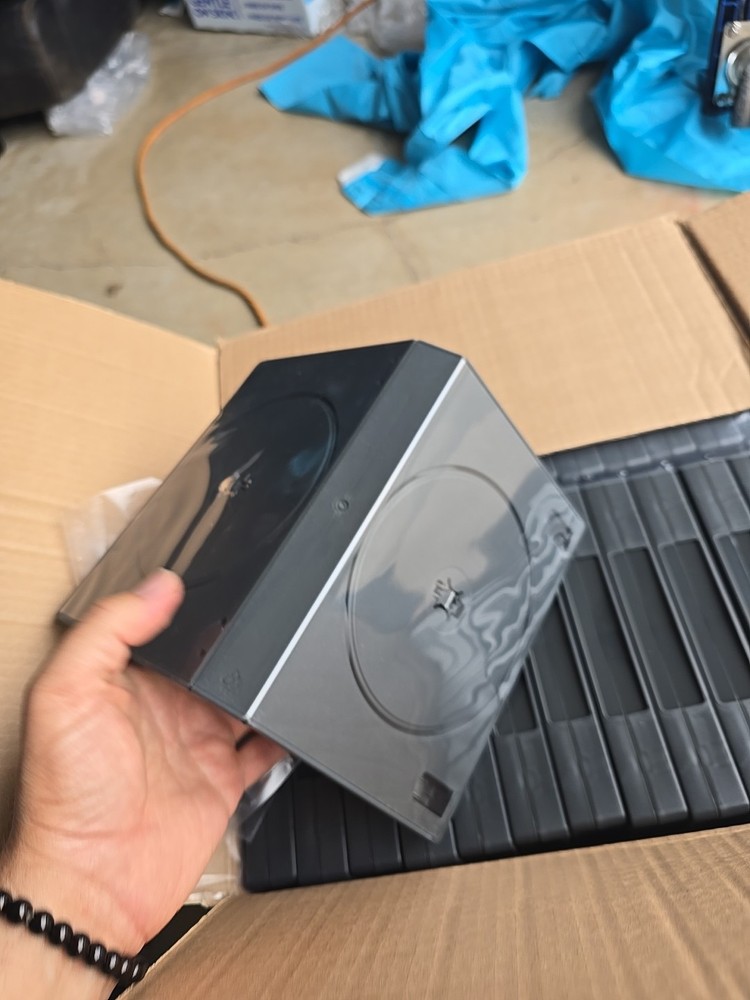 Standard 14mm 3 Disc CD Or DVD Replacement Black Storage Case Box