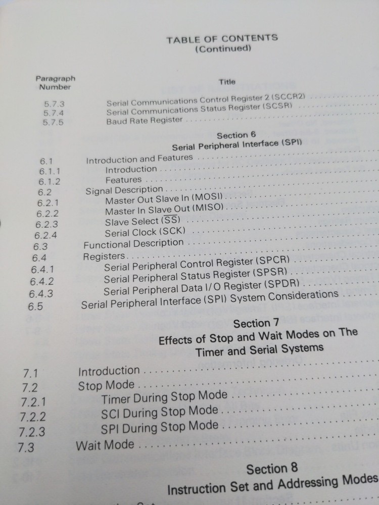 MOTOROLA MC68HC05C4 Semiconductor Chip Advance Information Reference Guide 1983