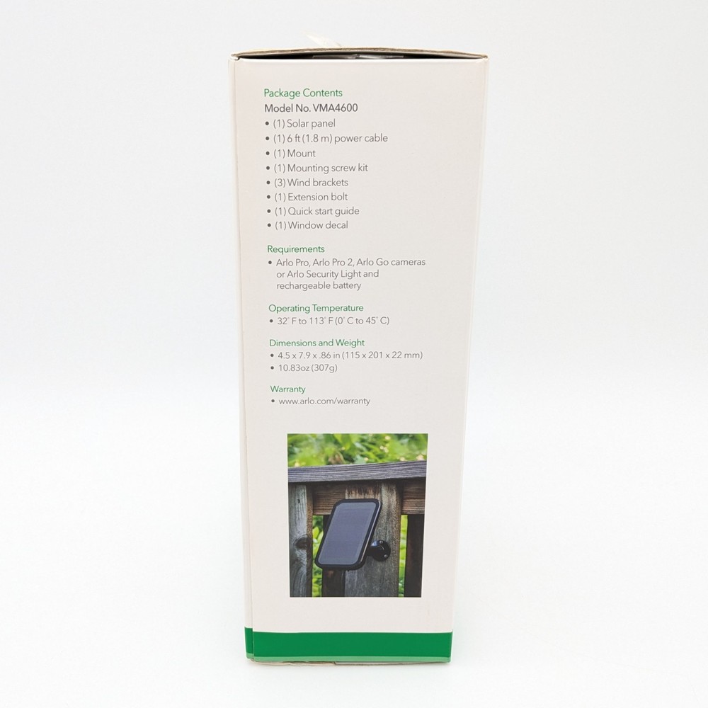 Arlo Solar Panel (VMA4600) Black - New in Box