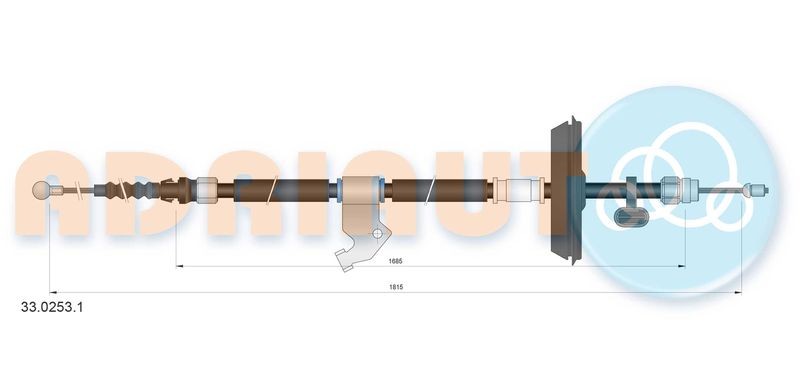 Cable Pull, parking brake ADRIAUTO 33.0253.1