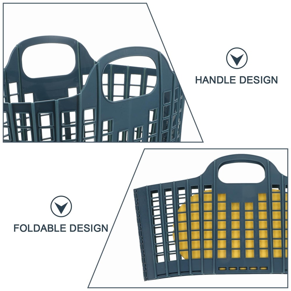 Foldable Handbasket with Handle 2-Pack for Fruit and Vegetable Storage Kitche...