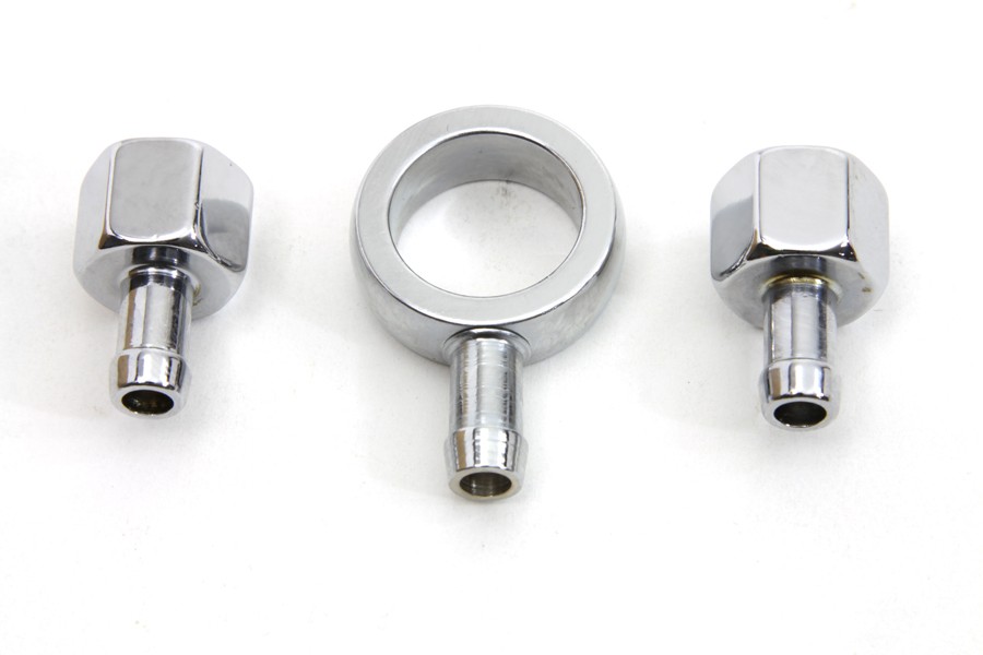 Chrome Gas Tank Fitting Kit for Harley-Davidson