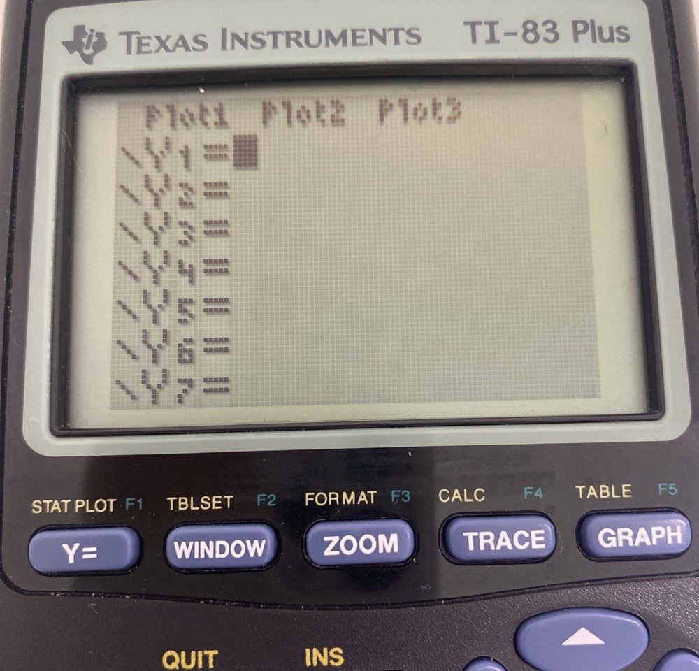 TEXAS INSTRUMENTS TI-83 Plus Graphing Calculator Black Tested Working