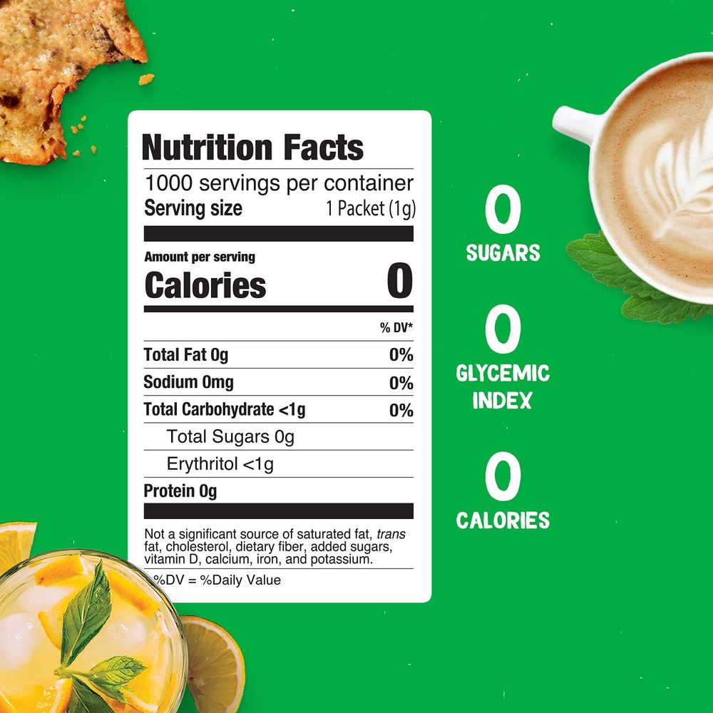 Organic Stevia Packets | Granulated Sugar Packets - White Sugar Substitute | ...