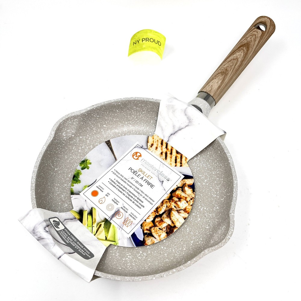 Frying Pan Masterclass Cookware Nonstick Pan & Skillet 8 Inch High Quality Beige