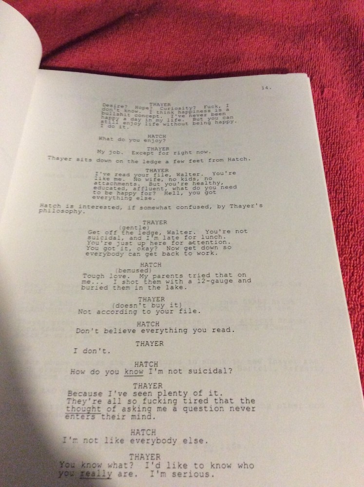ORIGINAL SCRIPT STAND-OFF REED STEINER DAN MAZUR DAYBREAK PRODUCTIONS