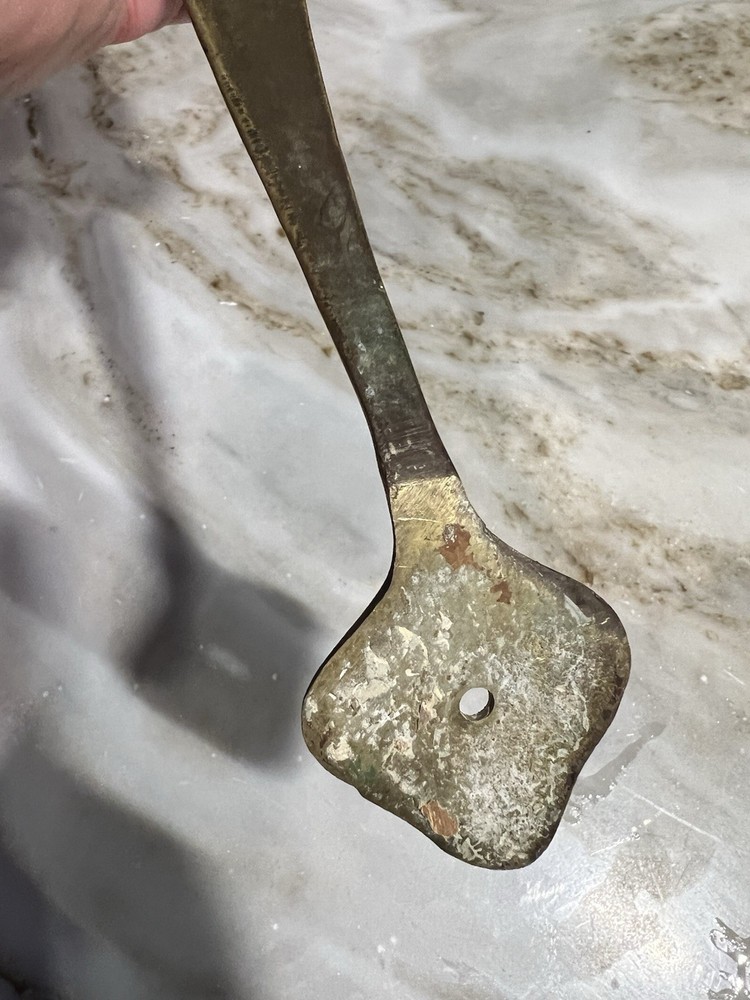 Vintage traditional solid brass door pull handle with cylinder lock Insert