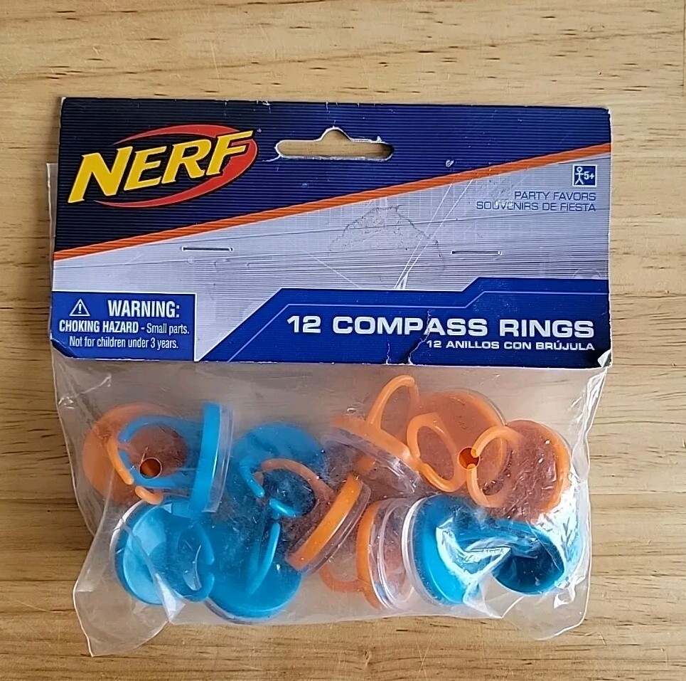 Nerf 12 Compass Rings New Sealed