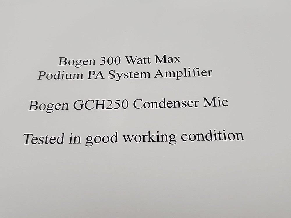 Bogen 300 Watt Max Podium PA System Amplifier w/ Microphone Tested Working