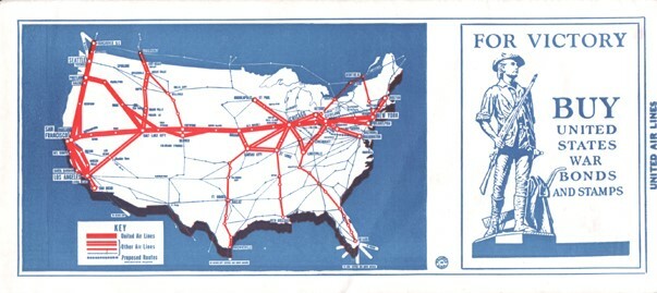 United Air Lines timetable 1943/04/01