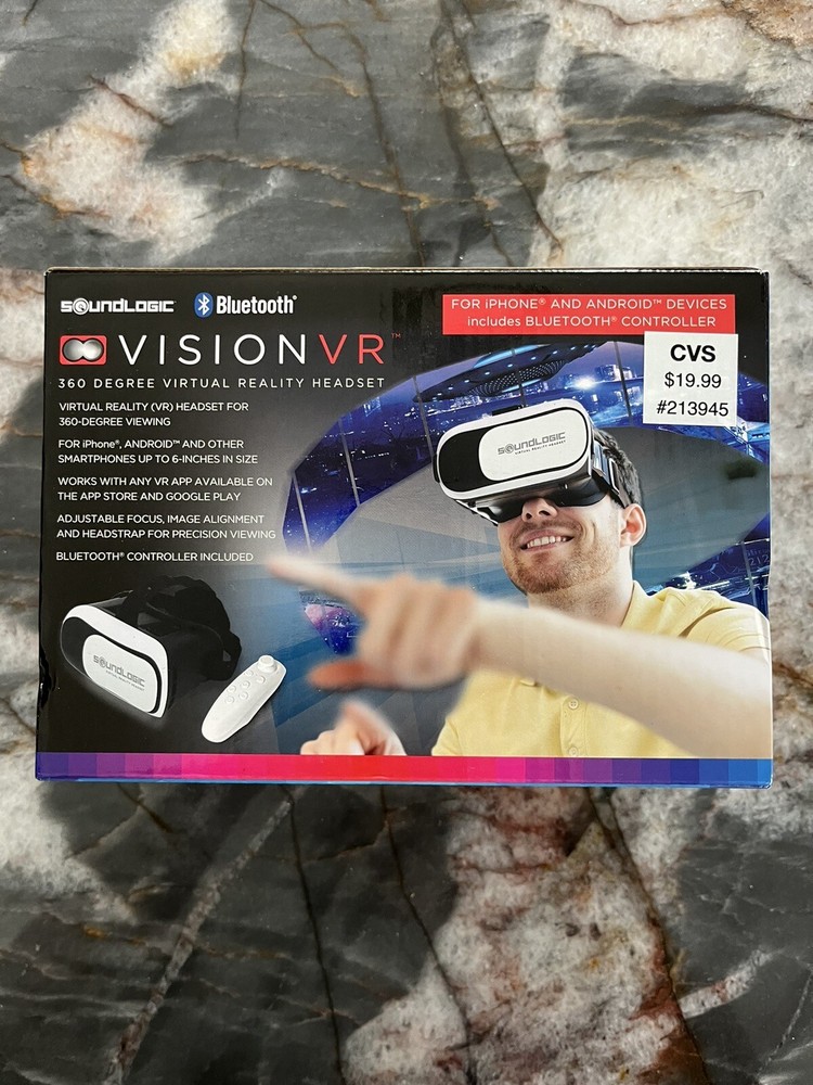 Soundlogic -Vision VR 360 Degree Virtual Reality Headset & Controller ( New )