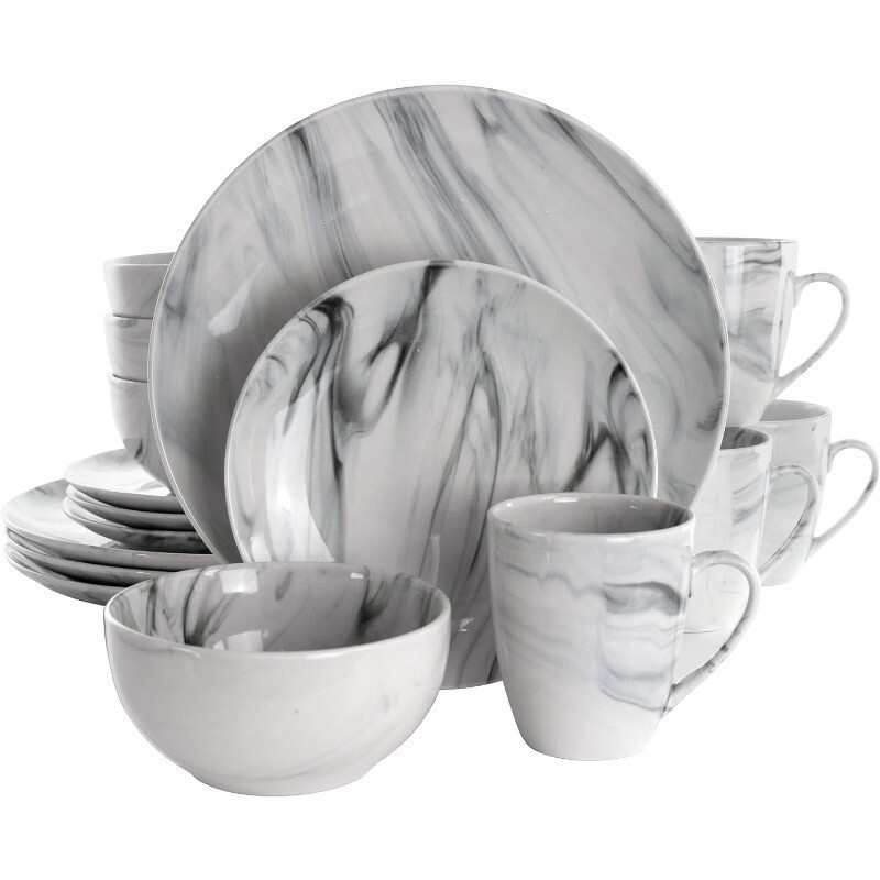 Fine Round Gloss Dinnerware Dish Set Serveware Kitchen Dining Dinner Service