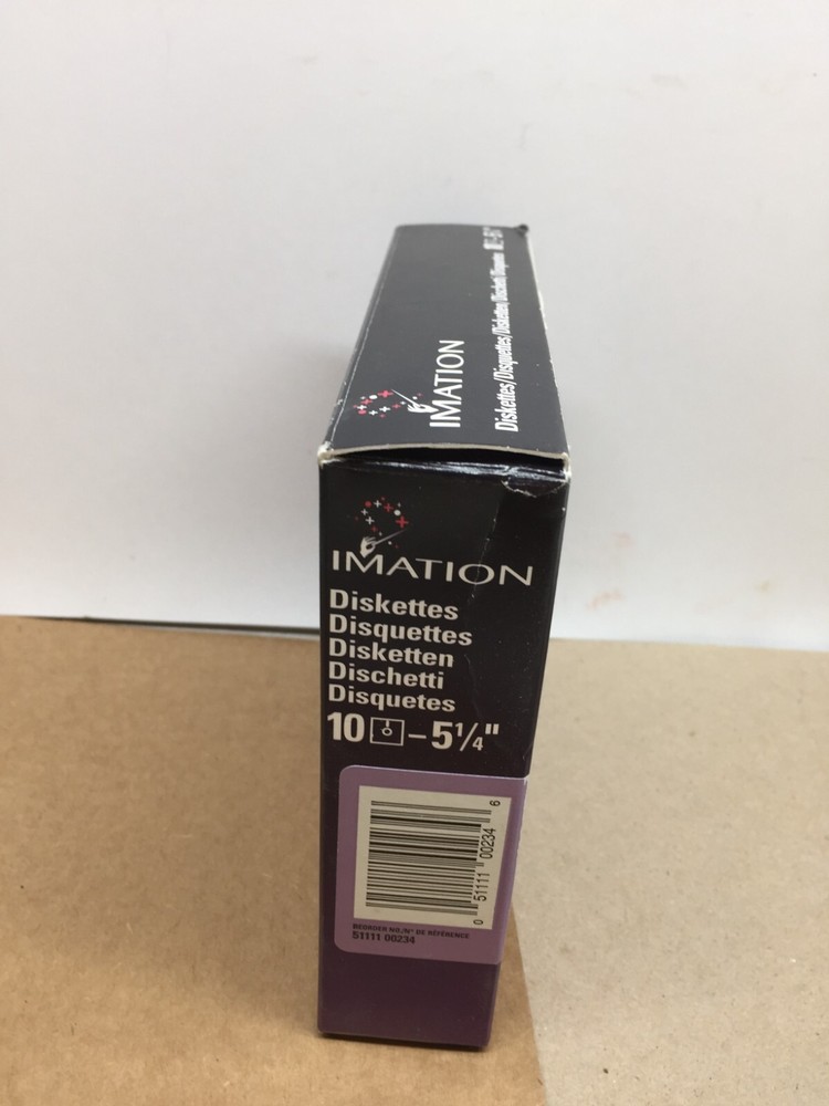 EMPTY BOX 3M Imation DS,DD 500KB Disk -5 1/4" RETRO DECOR period PROP