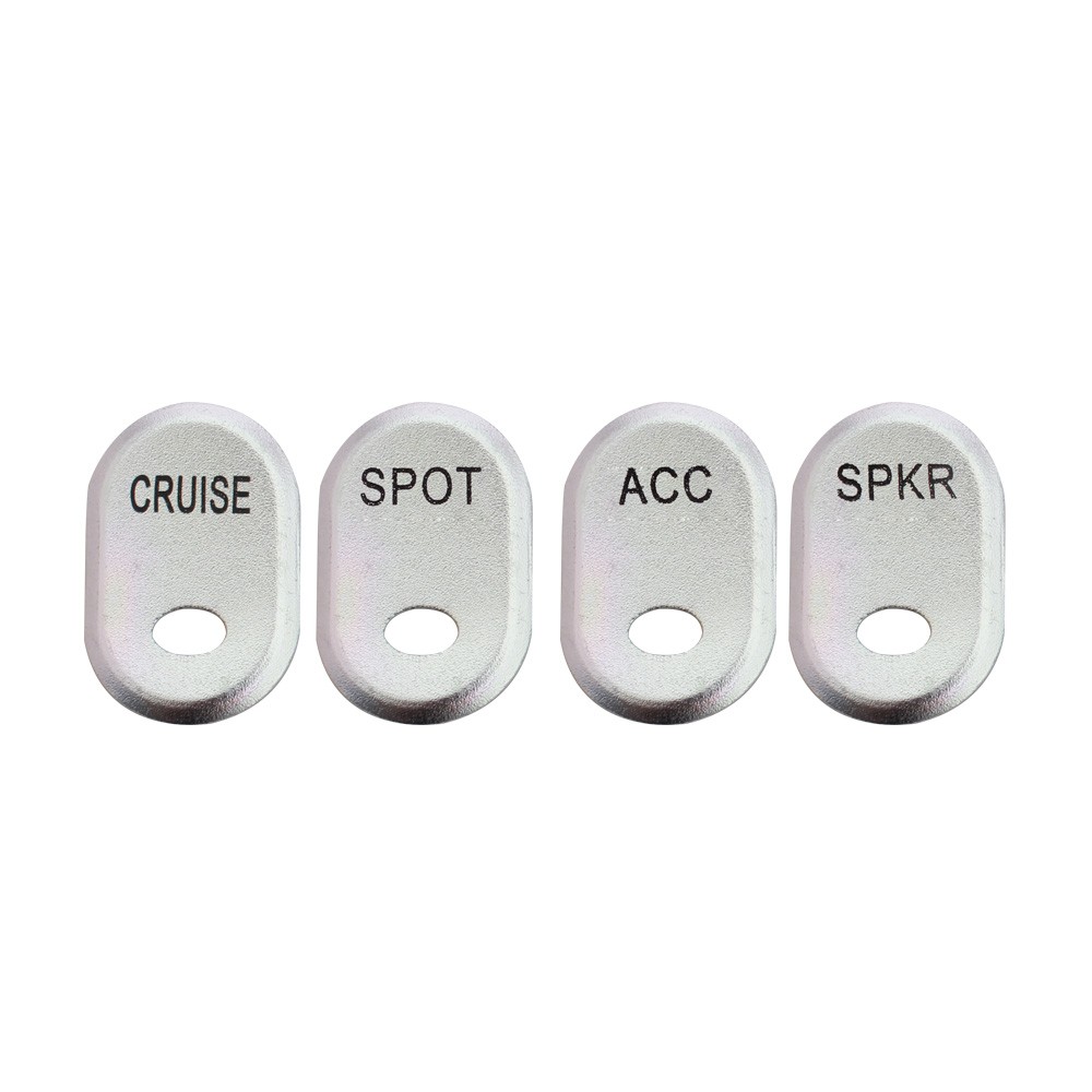 4pcs Silver Inner Fairing Switch Panel Dash Cap For Harley Touring Electra Glide