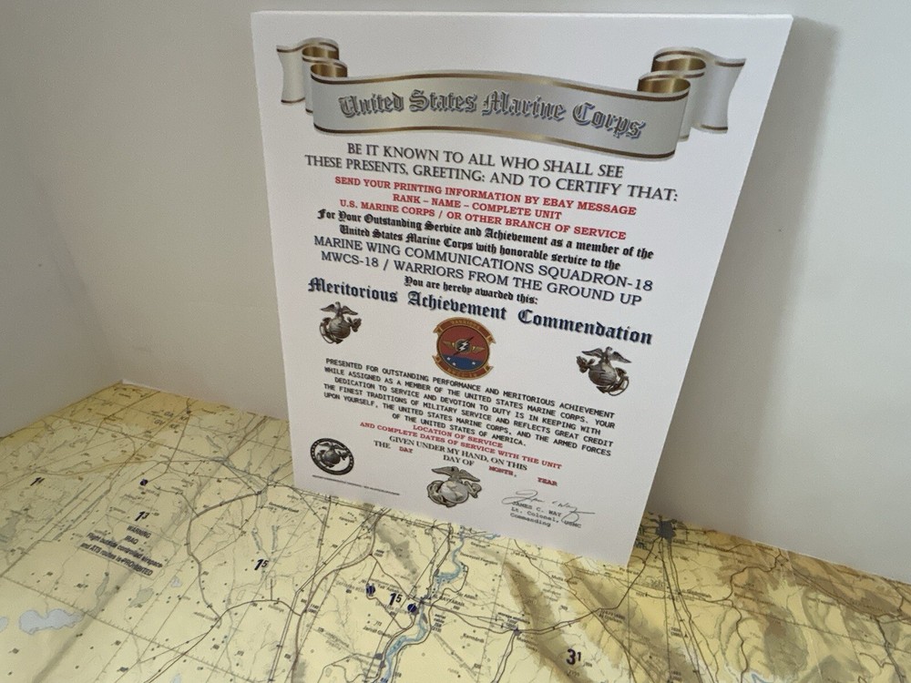 U.S.M.C. / WING COMMUNICATIONS SQDN-18 / MERITORIOUS ACHIEVEMENT COMMENDATION
