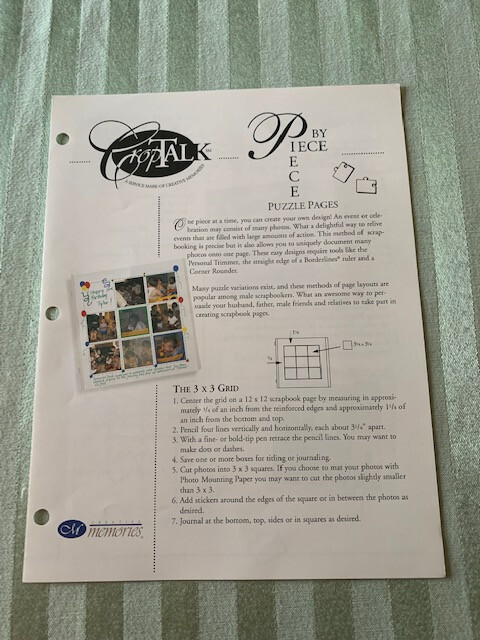 CREATIVE MEMORIES "Crop Talk" Instruction Sheets - 20 Sheets