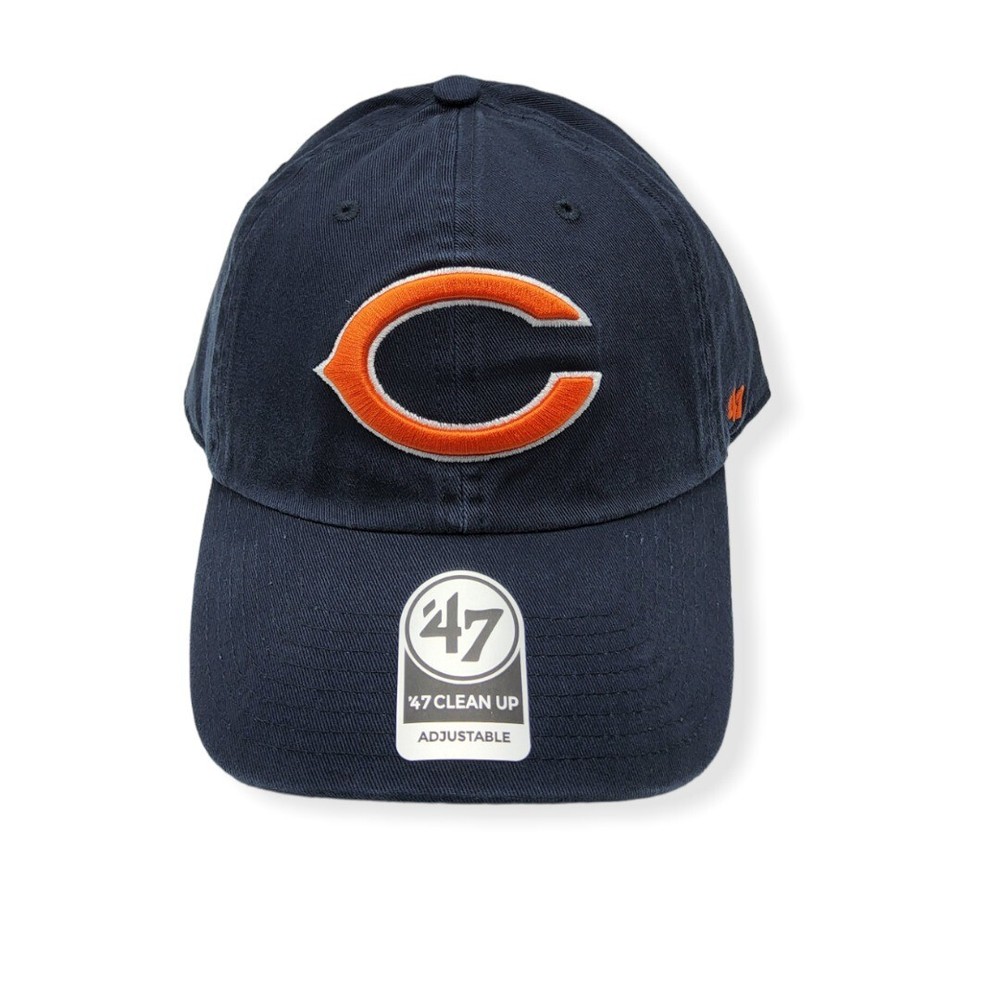 '47 Chicago Bears Clean Up Navy Adjustable Strap Hat Dad Cap