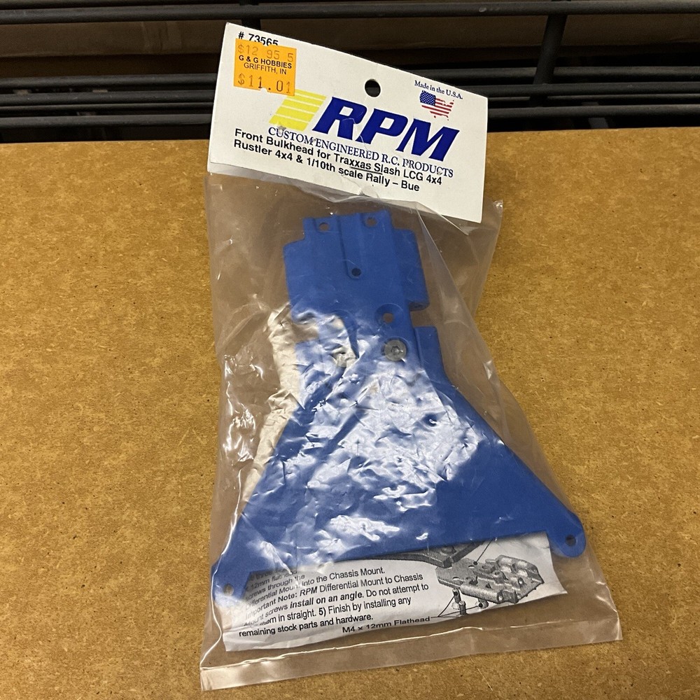 RPM #73565 Front Bulkhead For Traxxas  New