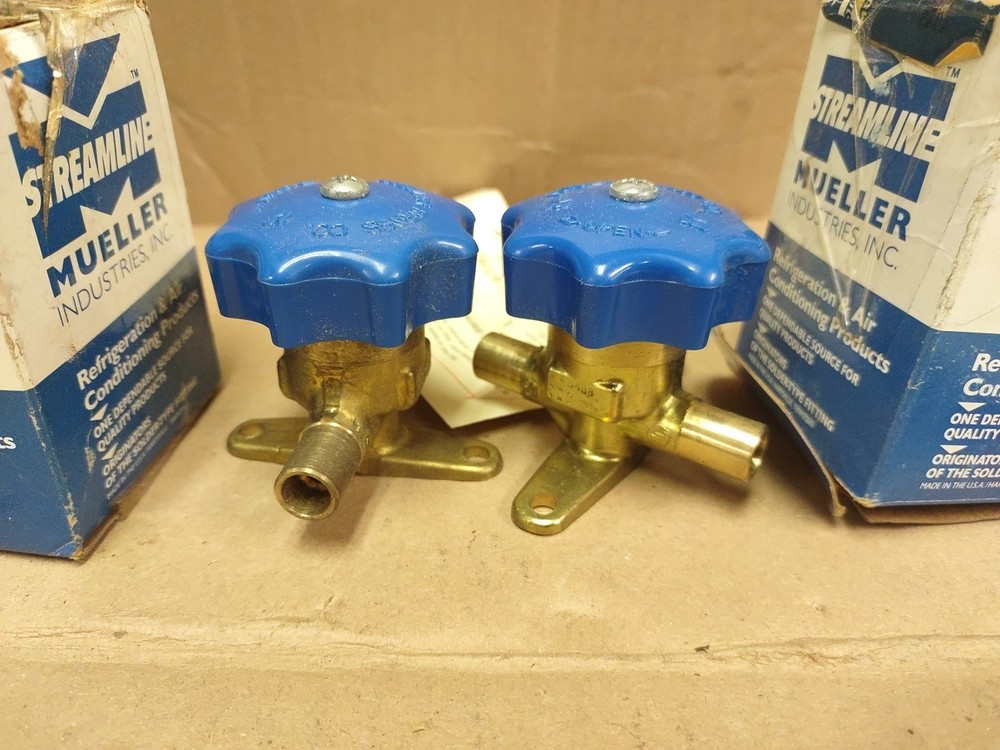 Mueller Hand Valve  3/8 OD, A14840, Packless Line Hand Valve, Large Handle X 2