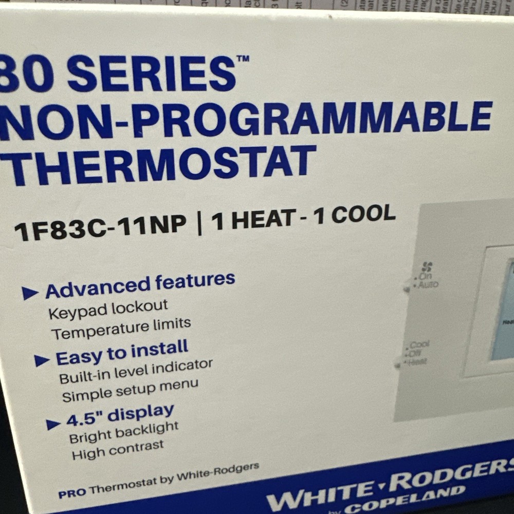 White-Rodgers 1F83C-11NP Single-Stage Non-Programmable Thermostat