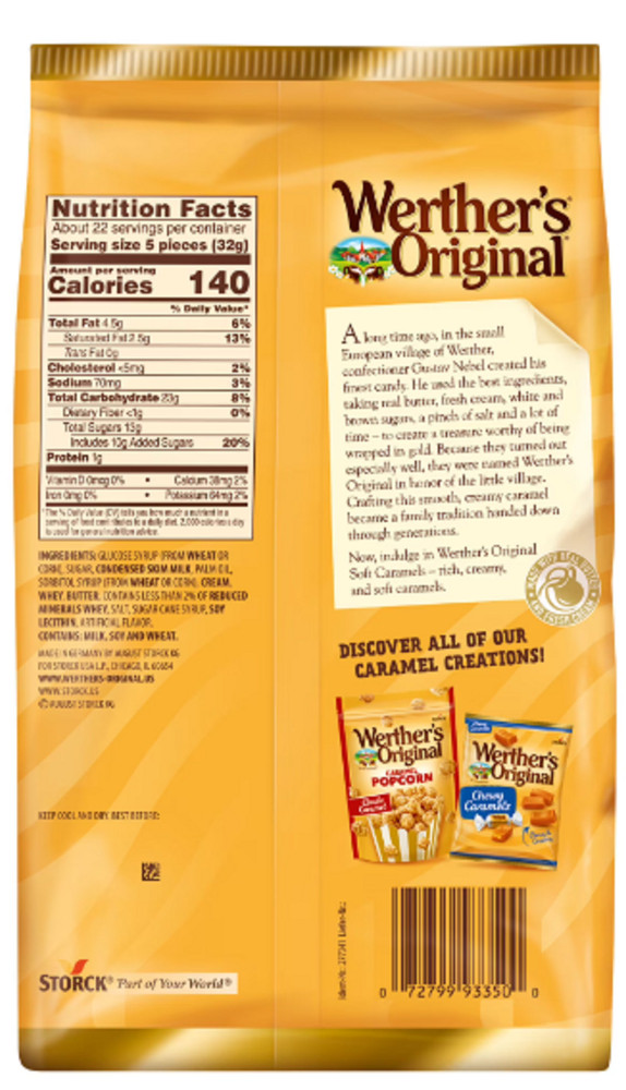Werther's Original Soft Caramel Candy, 25 oz