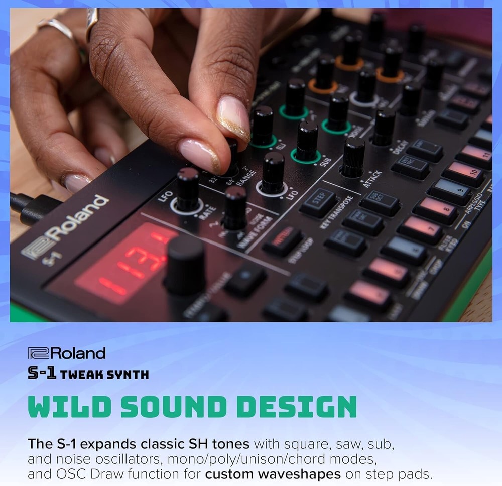 Roland S-1 Tweak Synth 305g Compact Polyphonic Sound Module Synthesizer New