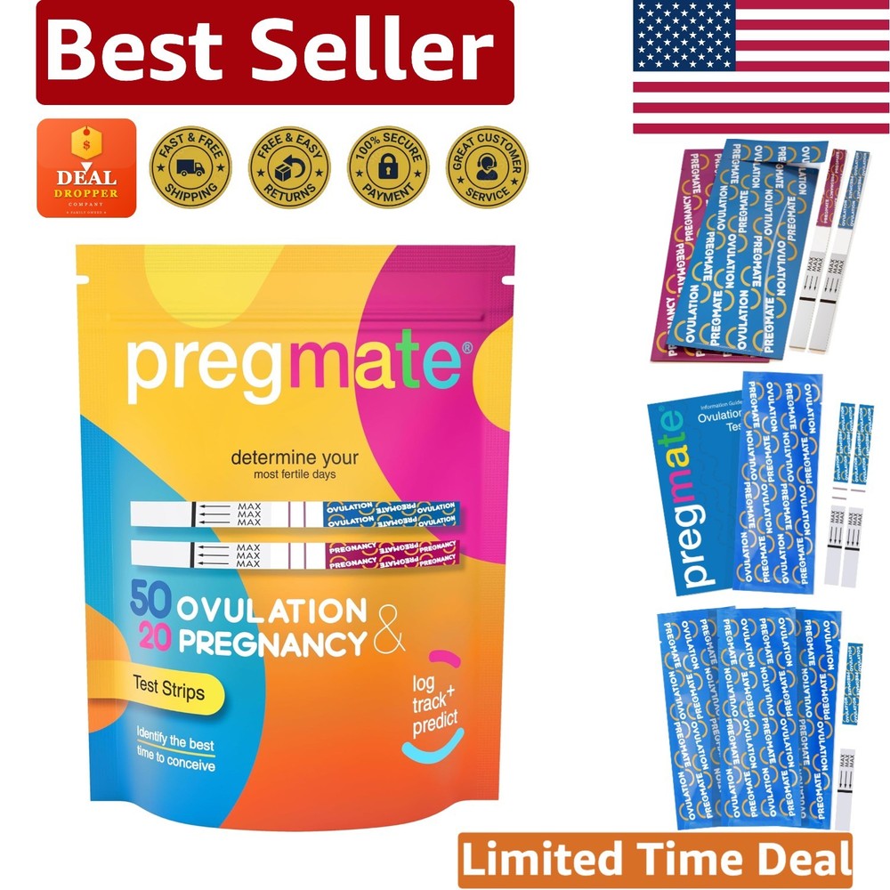 Fertility Predictor: 50 Ovulation & 20 Pregnancy  Strips - High Sensitivity
