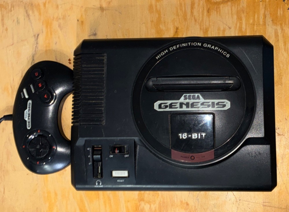 SEGA Genesis 16-Bit Black Video Game Console with Controller